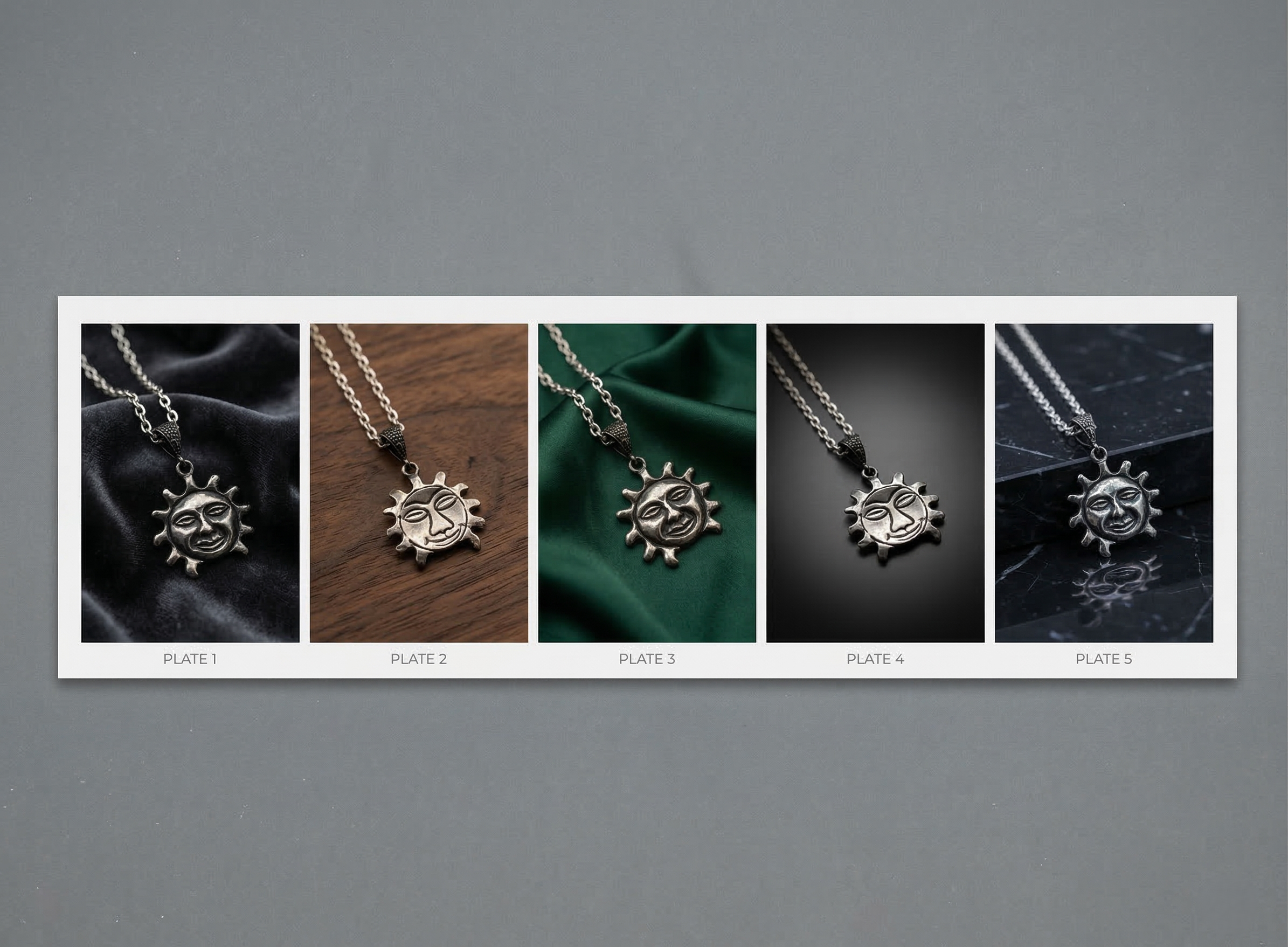 Double-Sided Sun Face Necklace