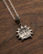 Double-Sided Sun Face Necklace