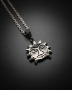 Double-Sided Sun Face Necklace