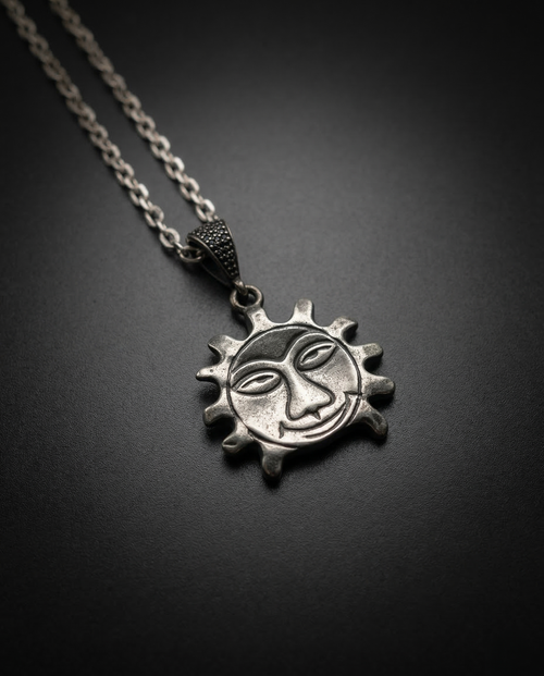 Double-Sided Sun Face Necklace