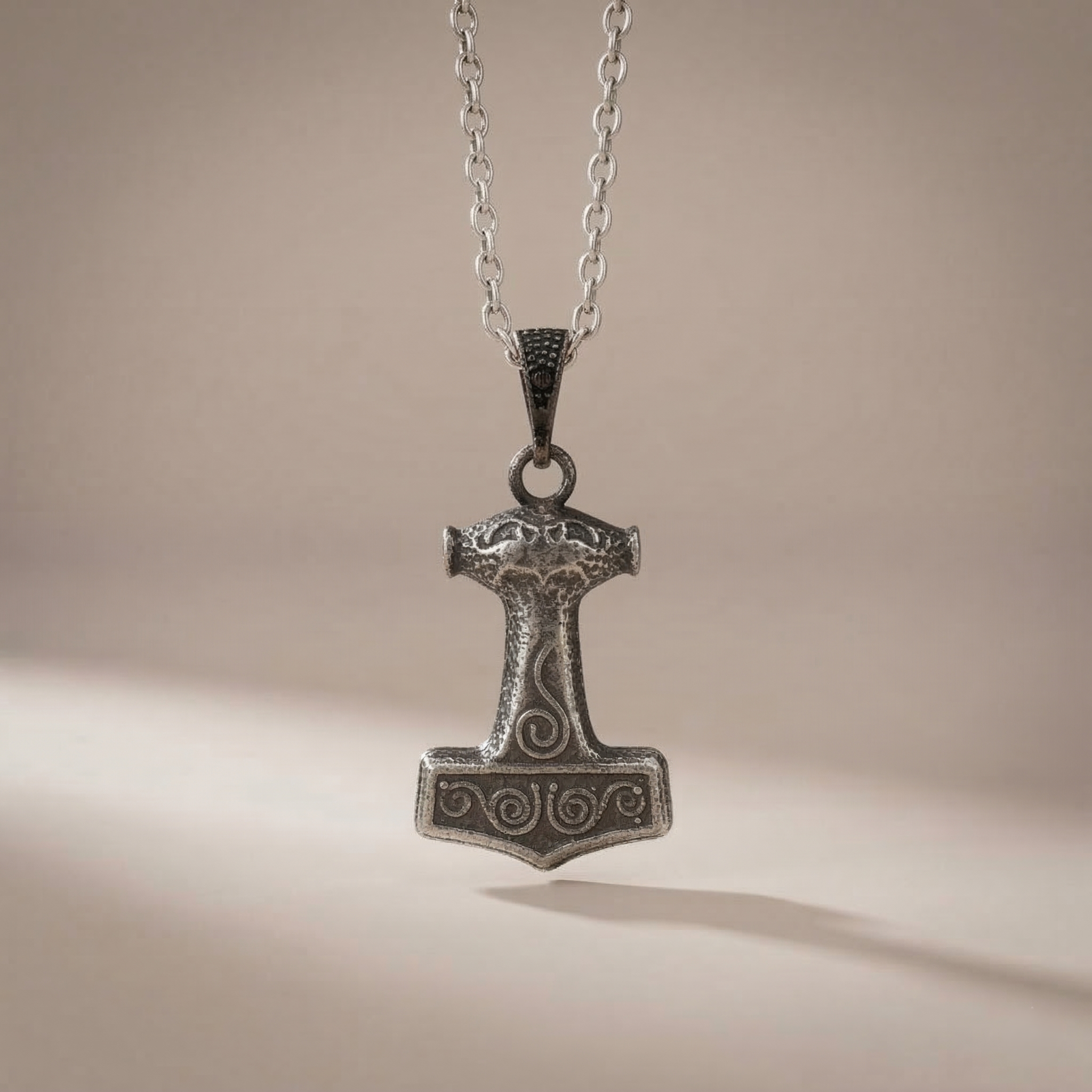Stormforged Rune Hammer Necklace