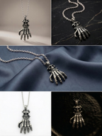 Skeleton Hand Necklace