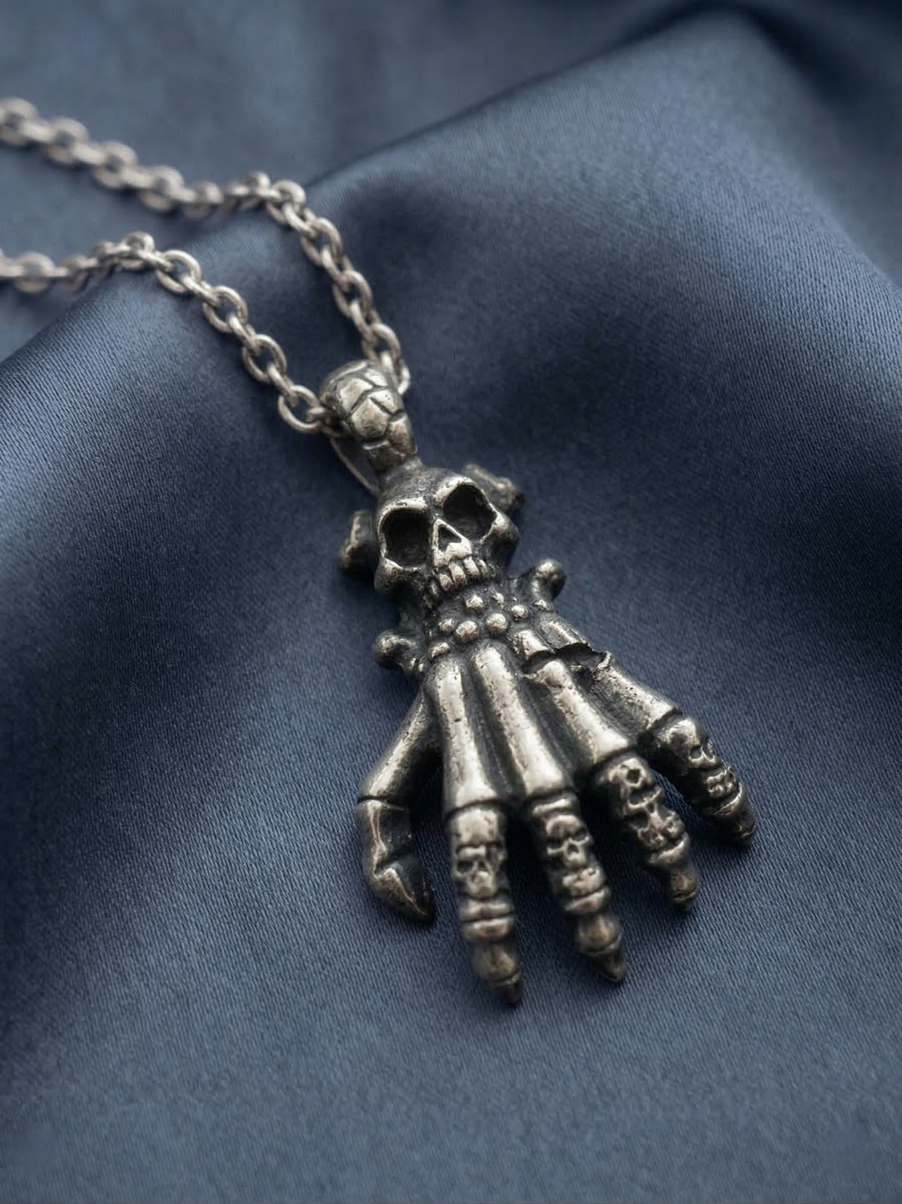 Skeleton Hand Necklace