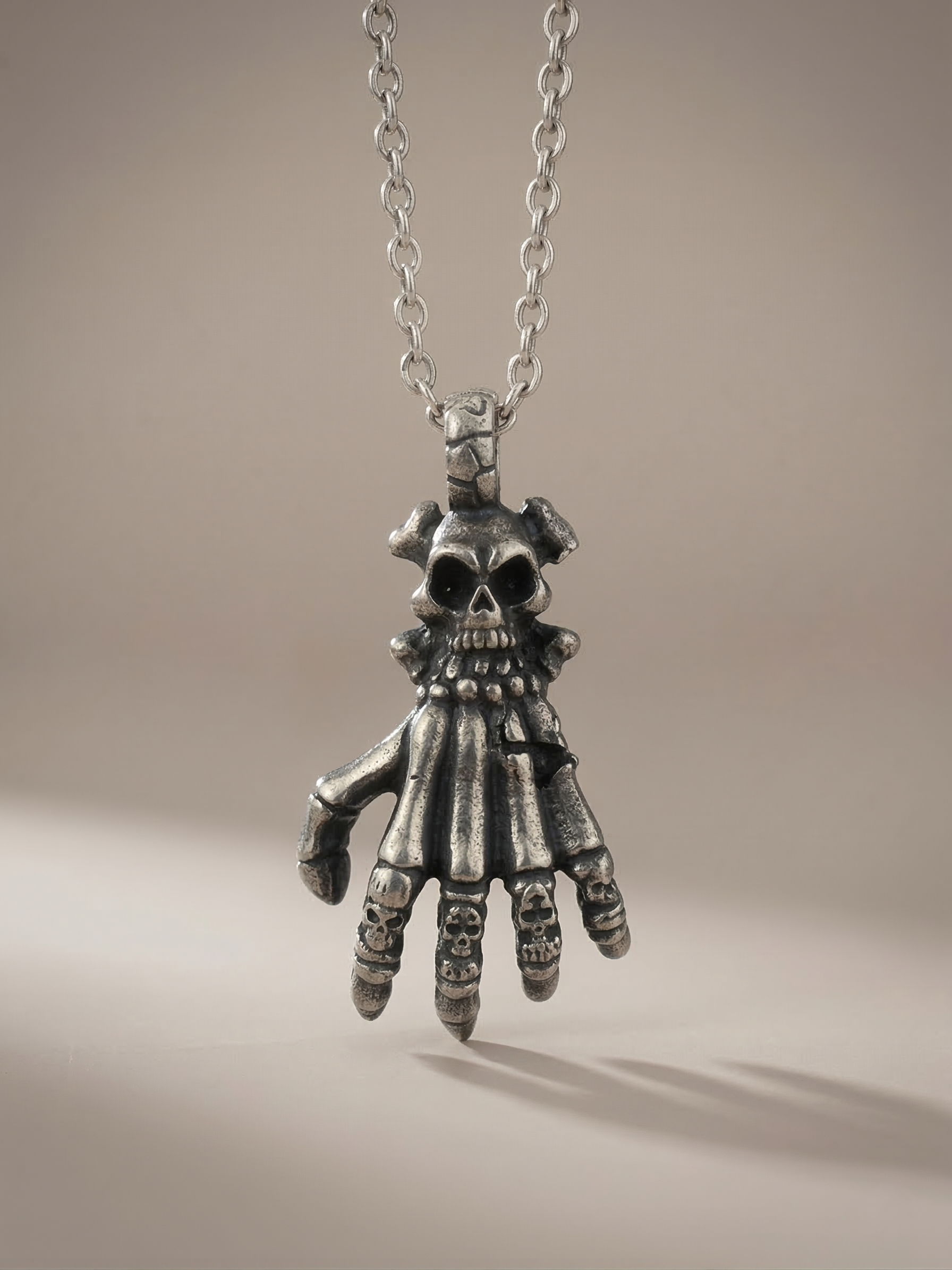 Skeleton Hand Necklace