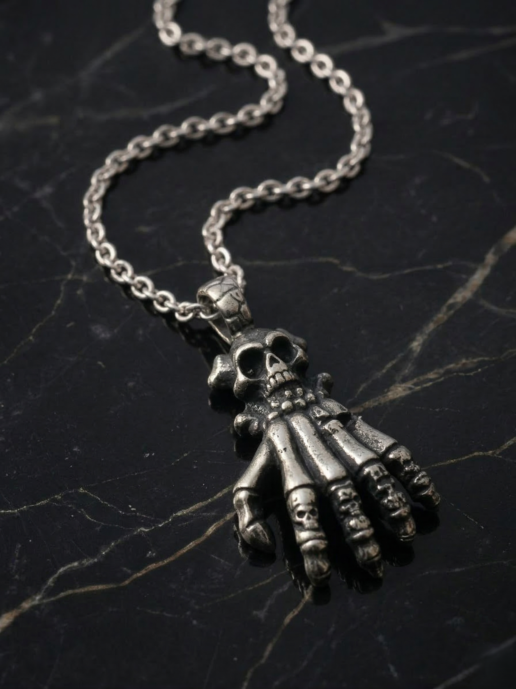 Skeleton Hand Necklace